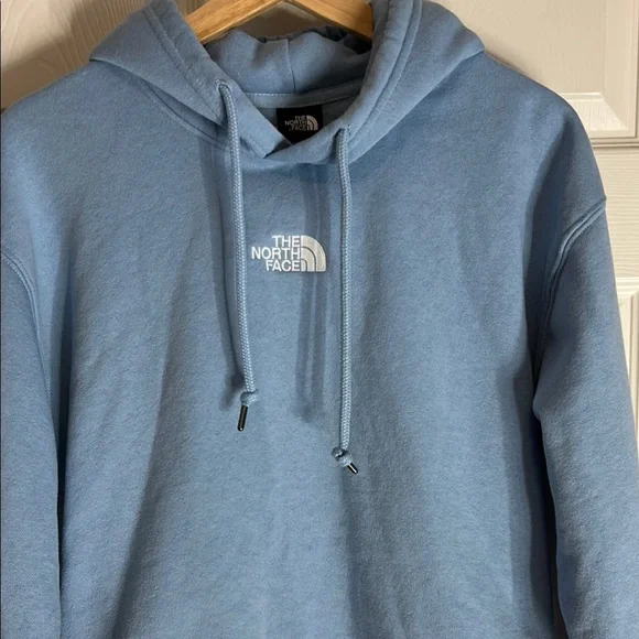 The North Face Women’s Light Blue Large Hoodie Sweatshirt - Picture 1 of 6